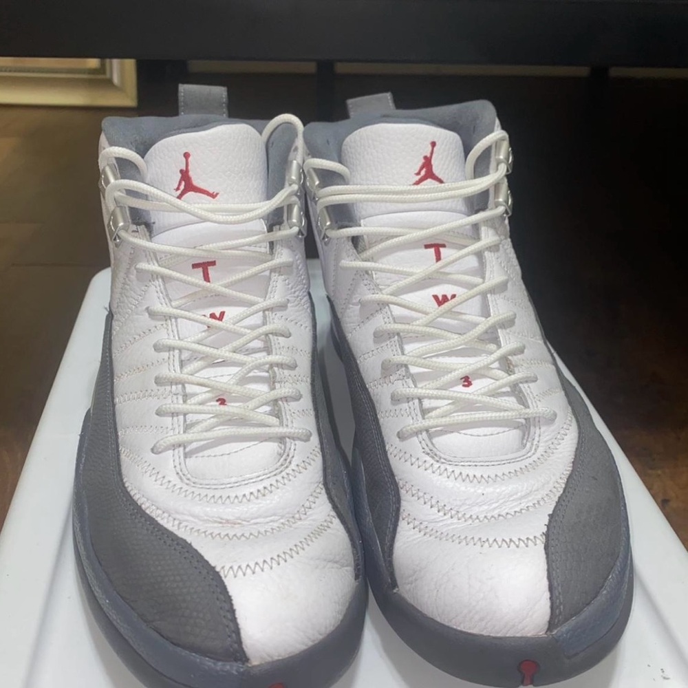 Jordan White and Gray Classic Sneakers